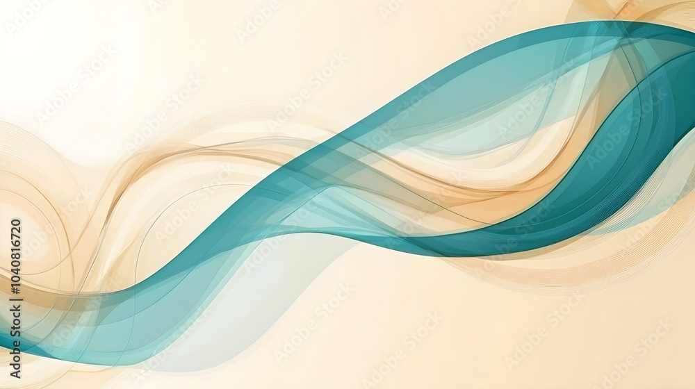 Obraz premium Fluid Waves in a Tranquil Abstract Design