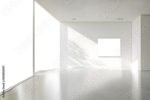 Wallpaper Mural empty room with wall, with transparent frame on the wall, PNG file Torontodigital.ca
