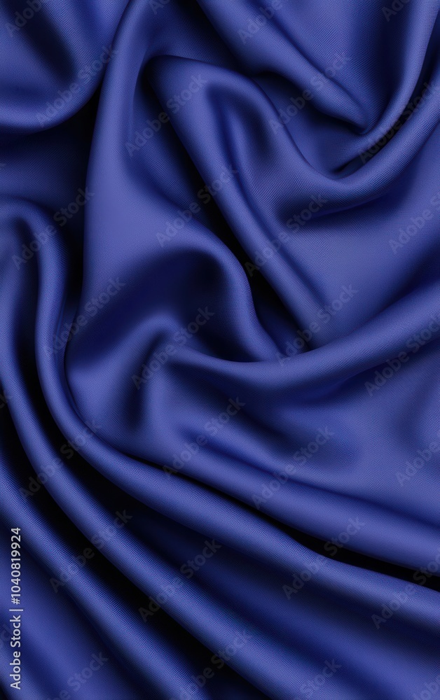 Obraz premium Elegant blue satin fabric texture, smooth and soft appearance.