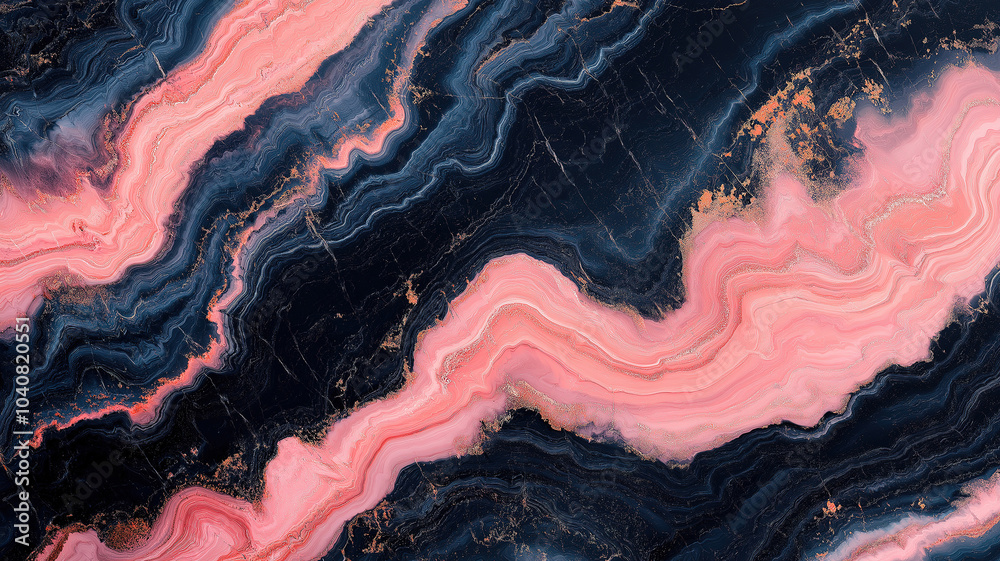 Obraz premium Sophisticated abstract marble pattern captured in a closeup, revealing the beauty of the stone