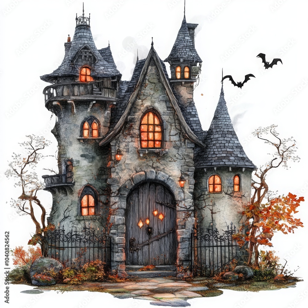 Spooky Castle Witch House Clipart for Halloween Spooky Castle Witch House Clipart for Halloween