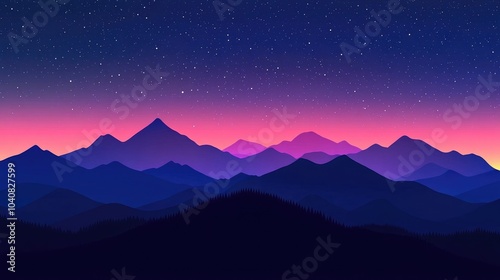 Wallpaper Mural Colorful Night Sky Over Majestic Mountains Torontodigital.ca
