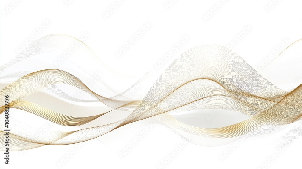 Elegant Gold Wavy Lines for Creative Projects
