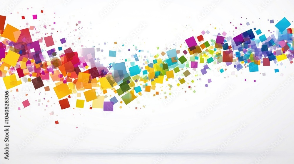 Fototapeta premium Bright Colorful Abstract Squares Background