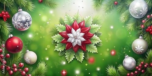 christmas background with balls