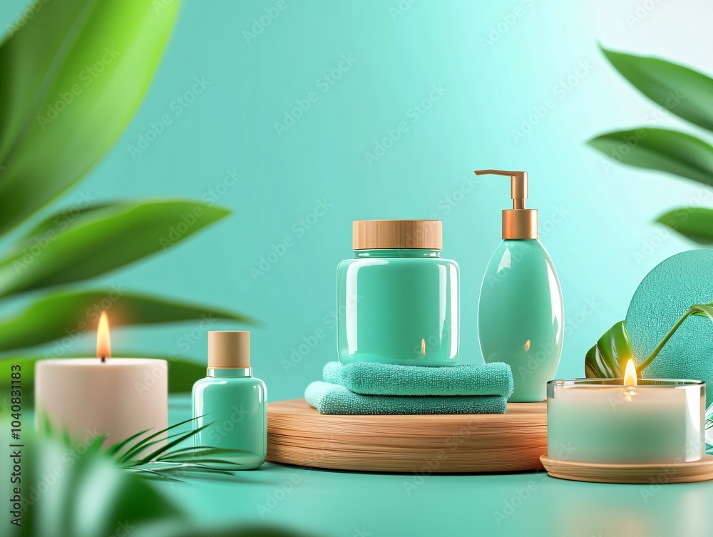 Refreshing spa essentials on display