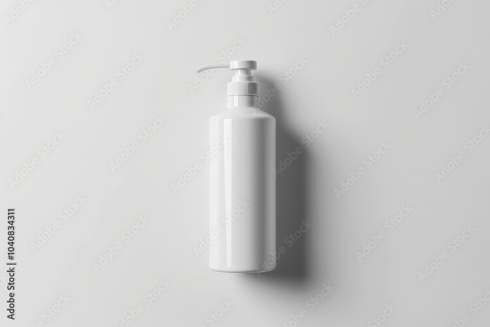 White pump bottle isolated on white background. White pump bottle isolated on white background.
