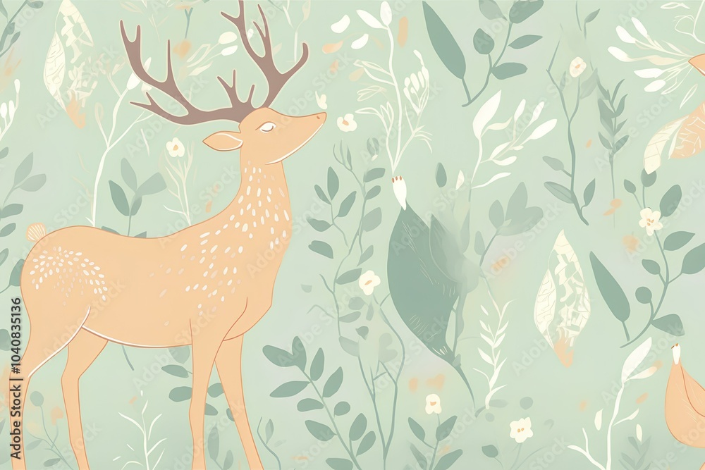 christmas background with deer christmas background with deer