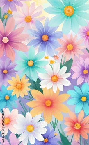 Wallpaper Mural flowers background Torontodigital.ca