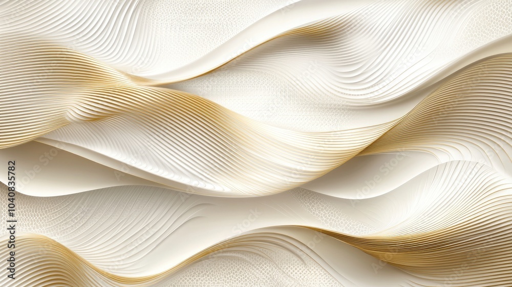 Luxurious Gold Waves Abstract Illustration Design Luxurious Gold Waves Abstract Illustration Design