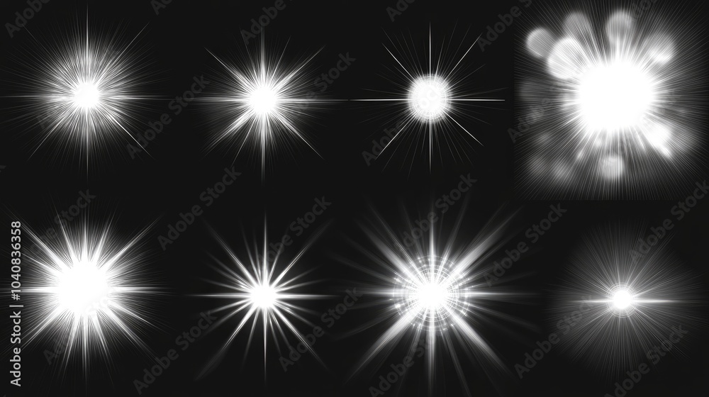 Realistic Light Lens Effects Set for Photo Editing Realistic Light Lens Effects Set for Photo Editing