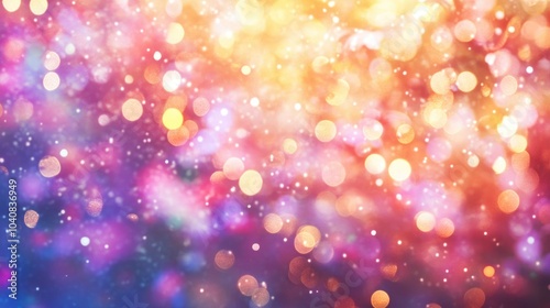 Sparkling Christmas Bokeh with Colorful Lights