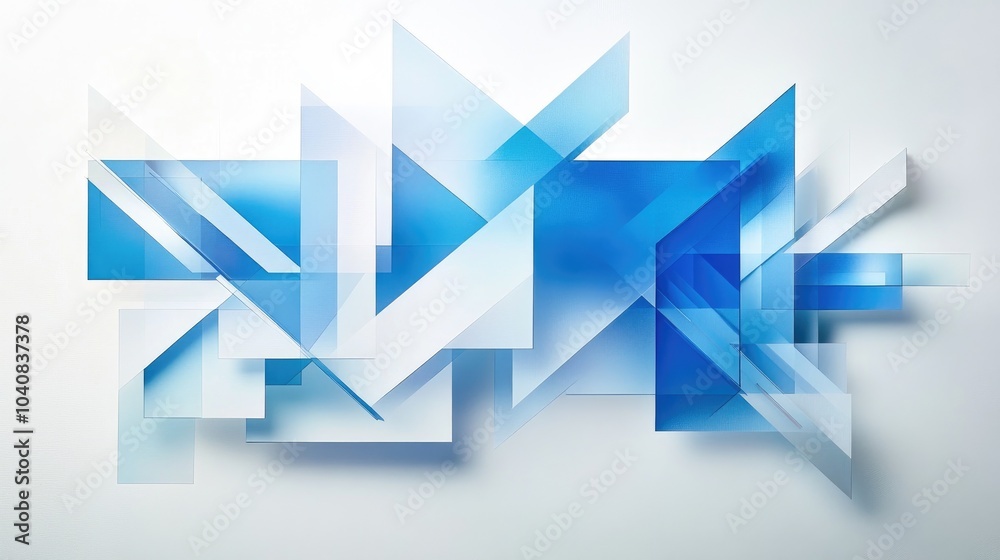 Striking Blue Geometric Abstract Artwork Striking Blue Geometric Abstract Artwork