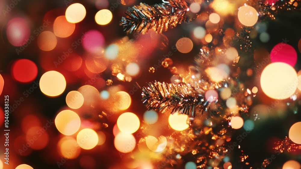 Stunning Christmas Glow with Bokeh Overlay Stunning Christmas Glow with Bokeh Overlay