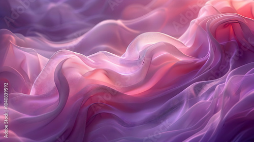 Abstract Purple and Pink Fabric Waves Background