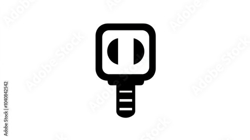 Simple Plug Icon: A Minimalistic Design Representing Electrical Connections and Power Supply for Modern Applications