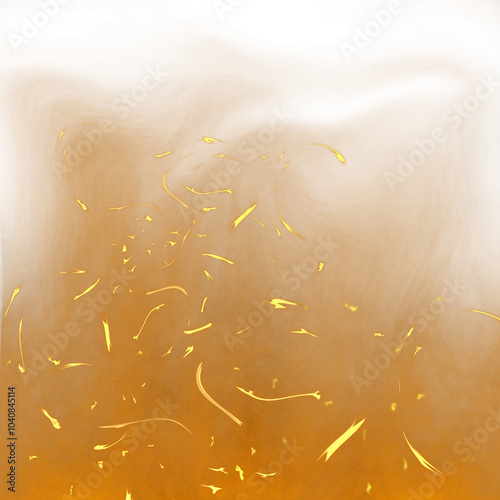 Burning Fire with Smoky Embers Effect