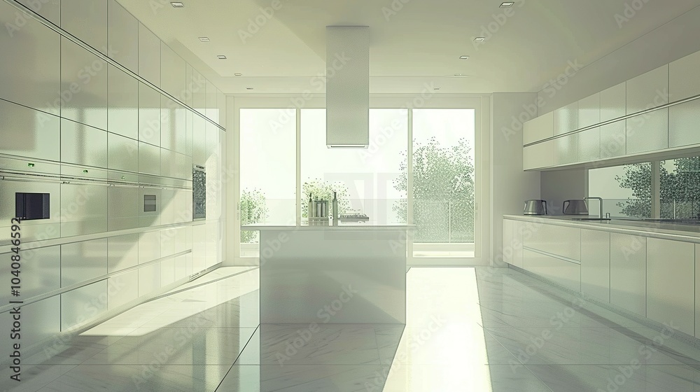 Light-Filled Elegance: Sleek Minimalist Kitchen in a Stylish Contemporary Setting Light-Filled Elegance: Sleek Minimalist Kitchen in a Stylish Contemporary Setting