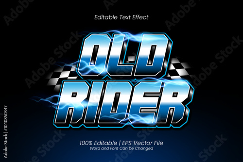 Old Rider Vintage Racing Editable text Effect