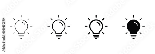 Light bulb icon vector. idea symbol