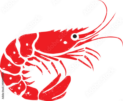 赤い海老のイラスト