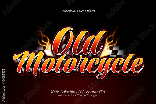 Old Motorcycle text Effect Vintage Racing Style
