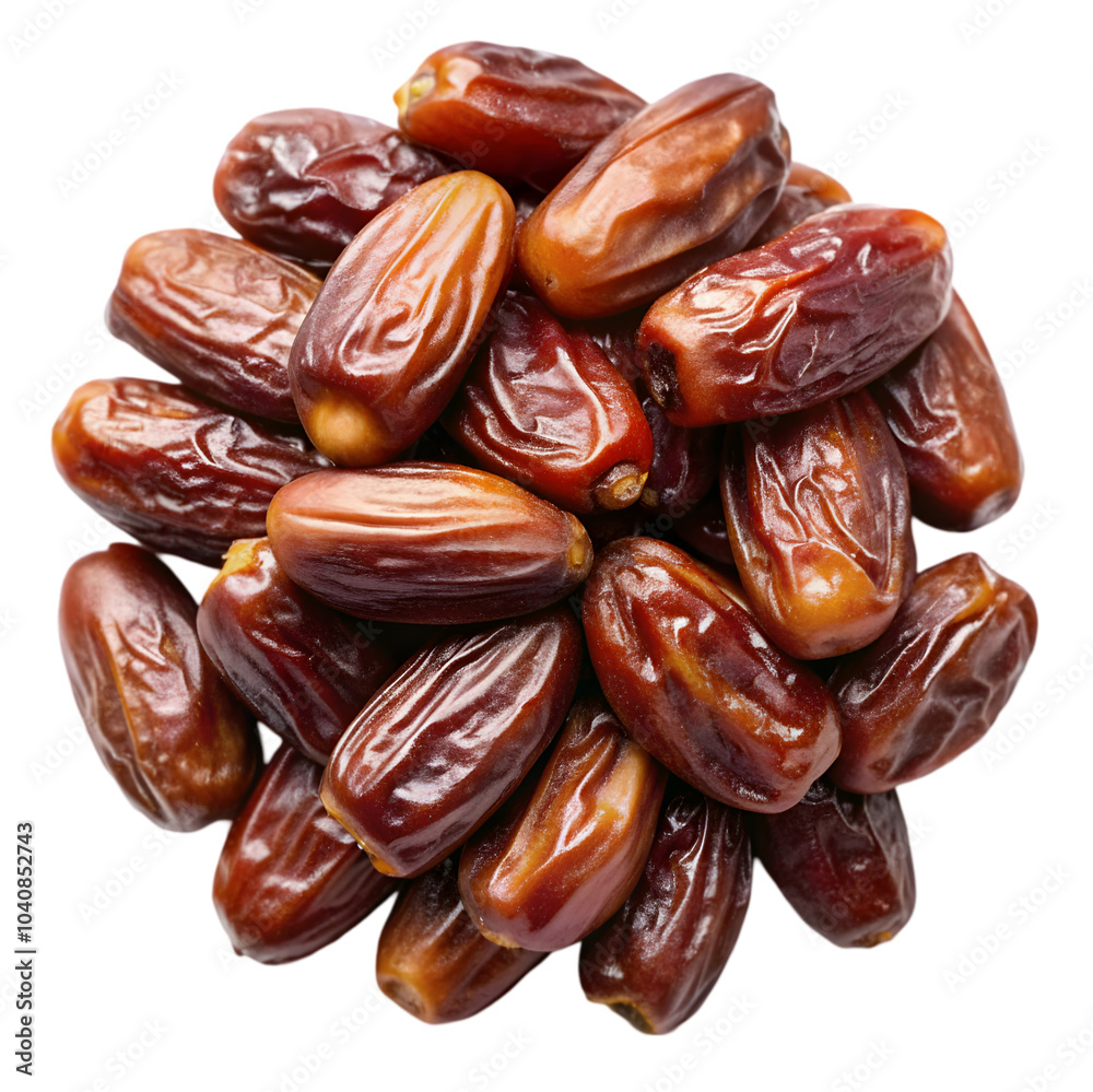 dates top view isolated on transparent background dates top view isolated on transparent background