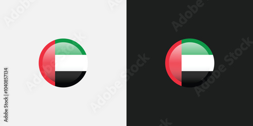 Free Download UAE or United Arab Emirates Circle Flag Round National Flag - GFXLoad
