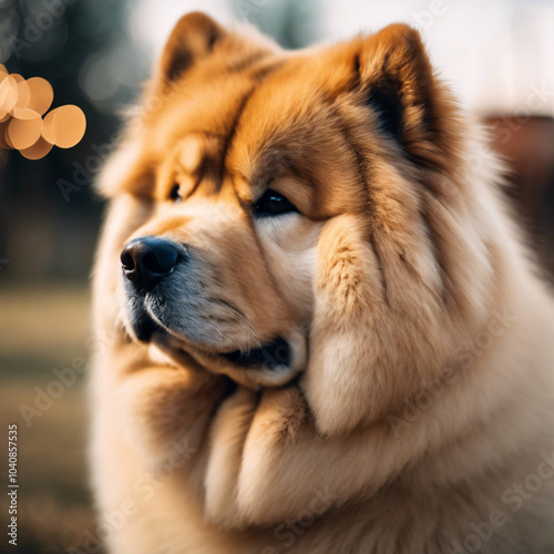 Chow Chow Dog Closeup