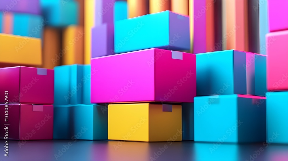 Colorful Cubes Abstract Background Colorful Cubes Abstract Background