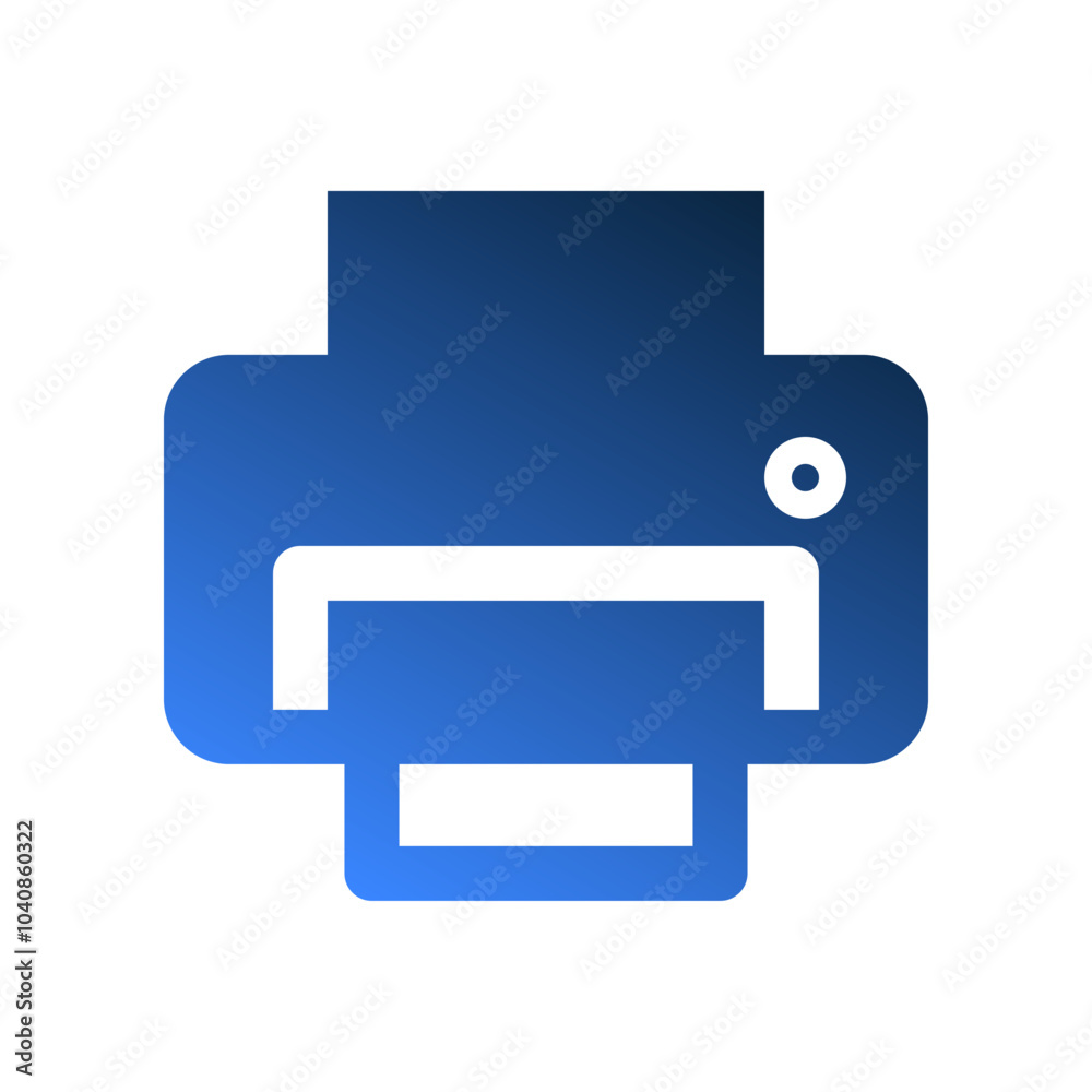 Printer gradient fill icons. office symbol with an elegant design for business purposes. Printer gradient fill icons. office symbol with an elegant design for business purposes.