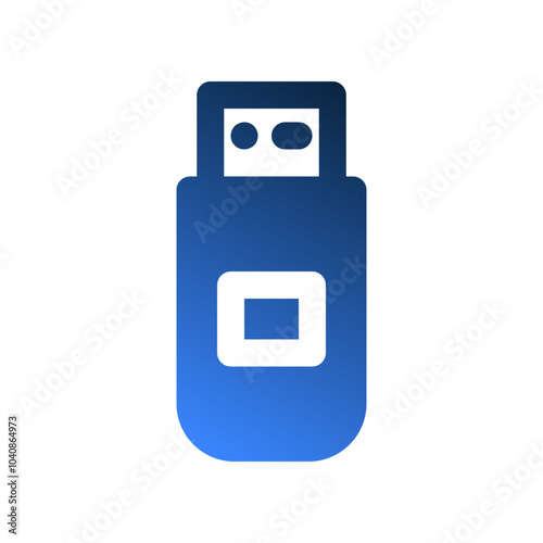 Usb drive gradient fill icons. office icon symbol to enrich the appearance of the application.