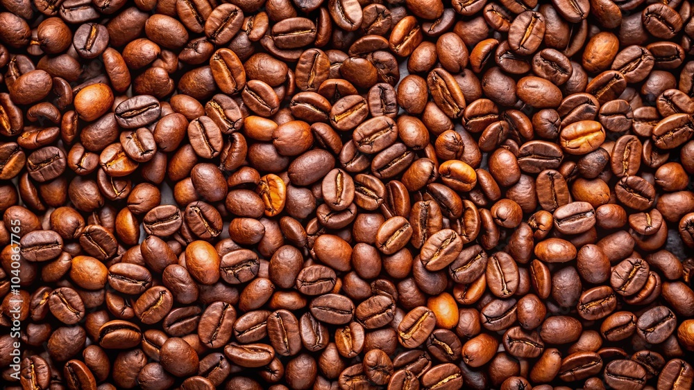 A close-up view of roasted coffee beans, showcasing the rich, dark brown tones and intricate details of each bean. The beans are tightly packed, creating a textured and visually appealing surface. A close-up view of roasted coffee beans, showcasing the rich, dark brown tones and intricate details of each bean. The beans are tightly packed, creating a textured and visually appealing surface.