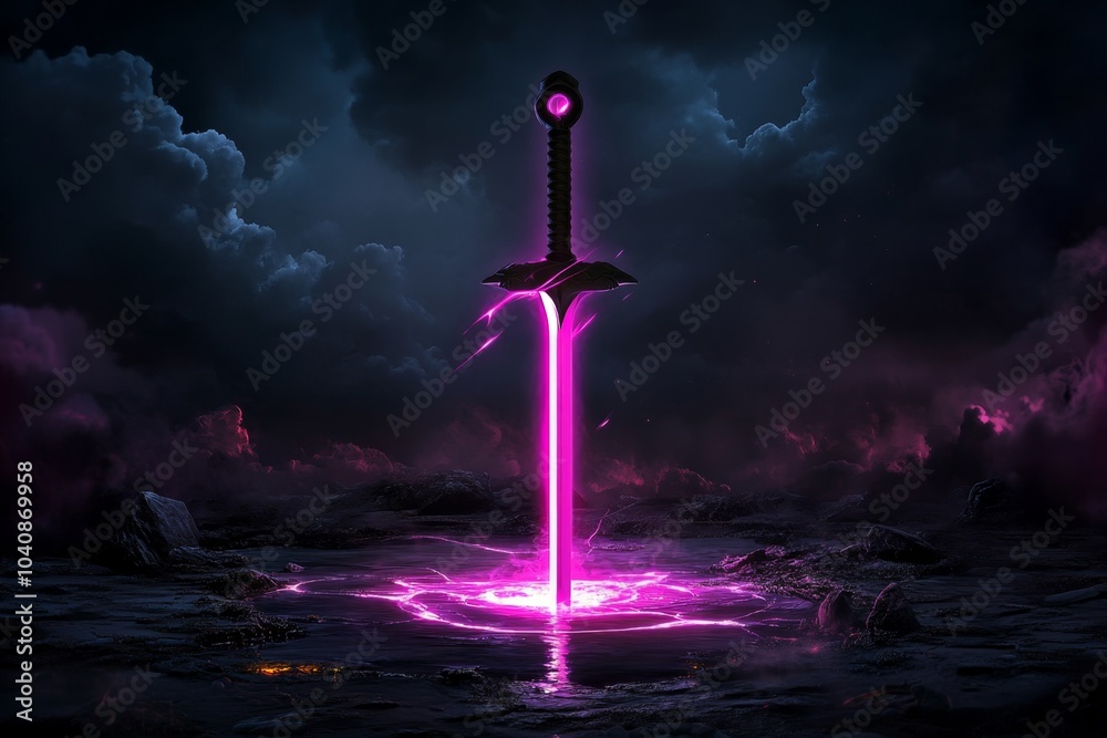 Pixel art hero holding a pastel-colored glowing sword, standing ...