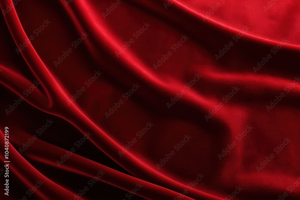 Elegant Red Velvet Fabric Texture Background for Design and Decoration.