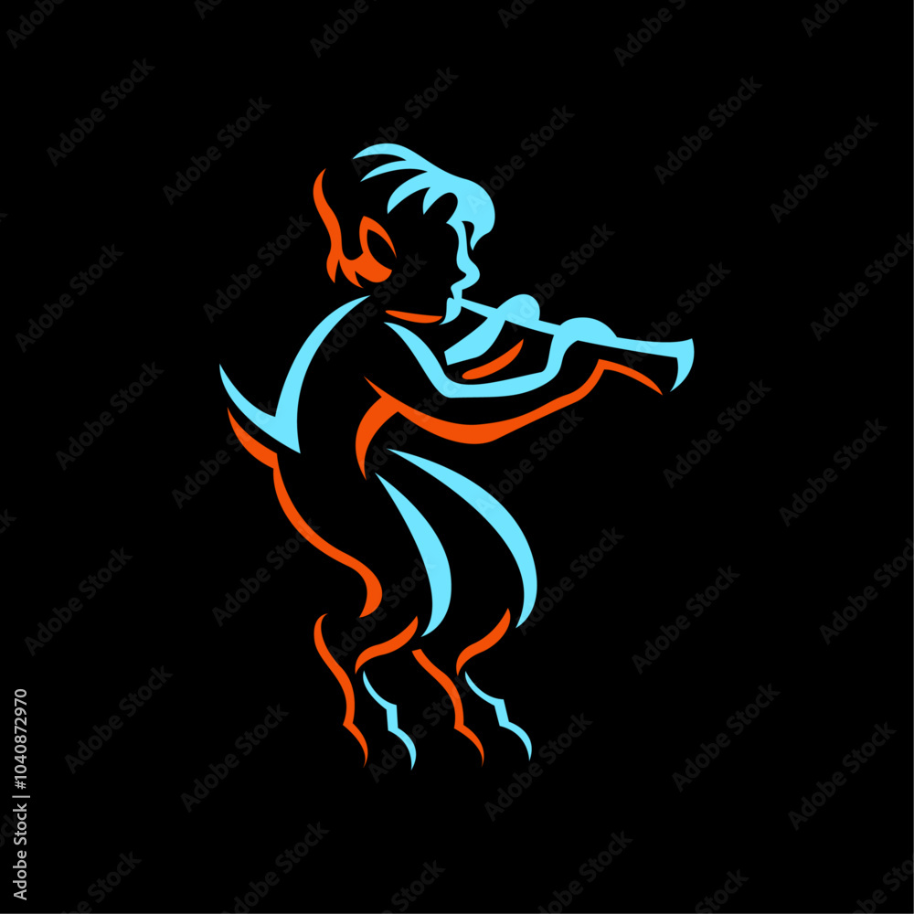 Fototapeta premium ILLUSTRATION 148 ABSTRACT VECTOR ART OF SATYR