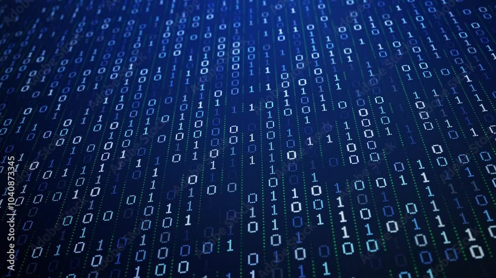 Digital Data Stream Binary Code Matrix 1