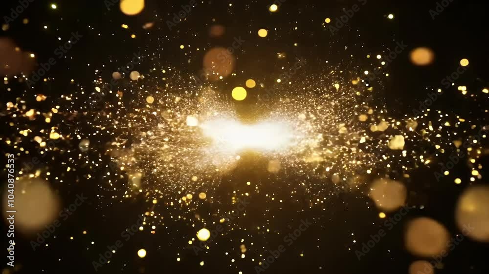 Exploding Bokeh Light Particles 4K HolidayThemed Motion Background Featuring Glowing Particle Effects gradient explosion colourful effect three dimensional abstract animation anniversary art banner