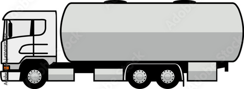 Truck Fuel Tanker - european tank truck - icon - oil truck - profile - 6x2