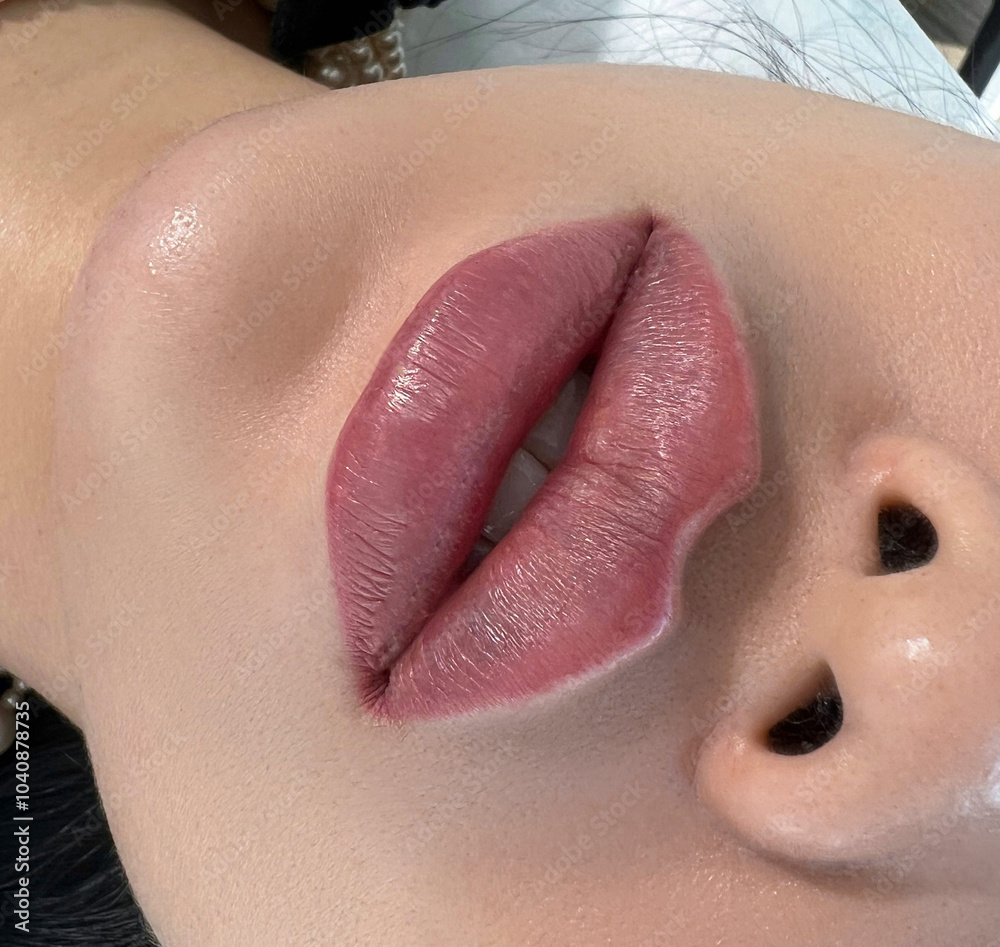 Fototapeta premium lips after the enlargement procedure