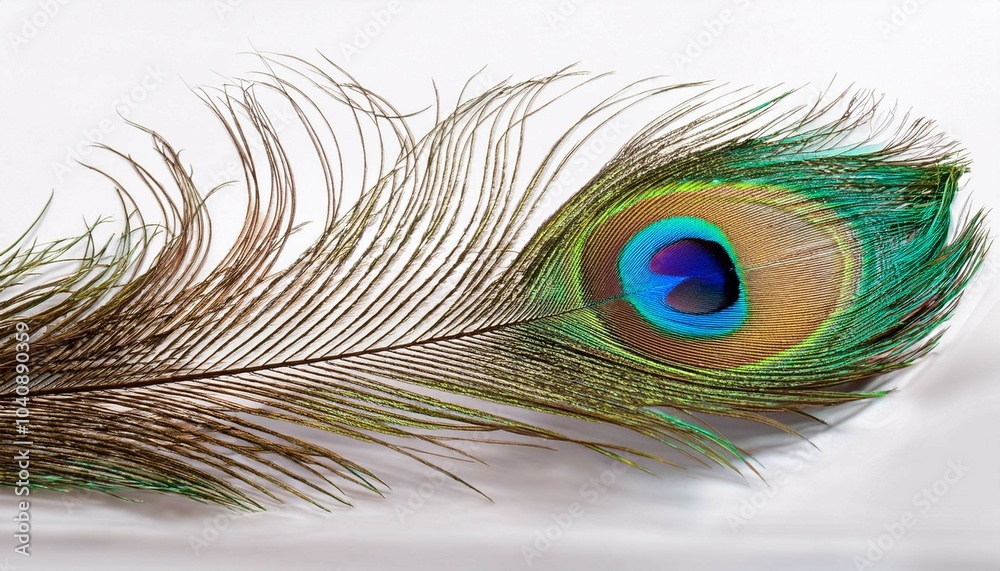Fototapeta premium peacock feather close up
