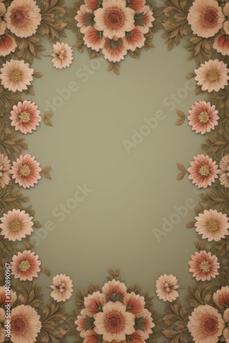Wallpaper Mural flowers pattern wallpaper Torontodigital.ca