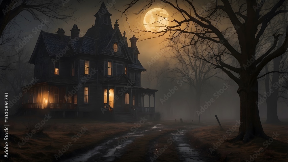 Halloween hauntingly dark and moody black hooded figures, creepy and macabre Halloween scary hooded ghost poster with glowing pumpkins, holiday event Halloween banner background Halloween hauntingly dark and moody black hooded figures, creepy and macabre Halloween scary hooded ghost poster with glowing pumpkins, holiday event Halloween banner background