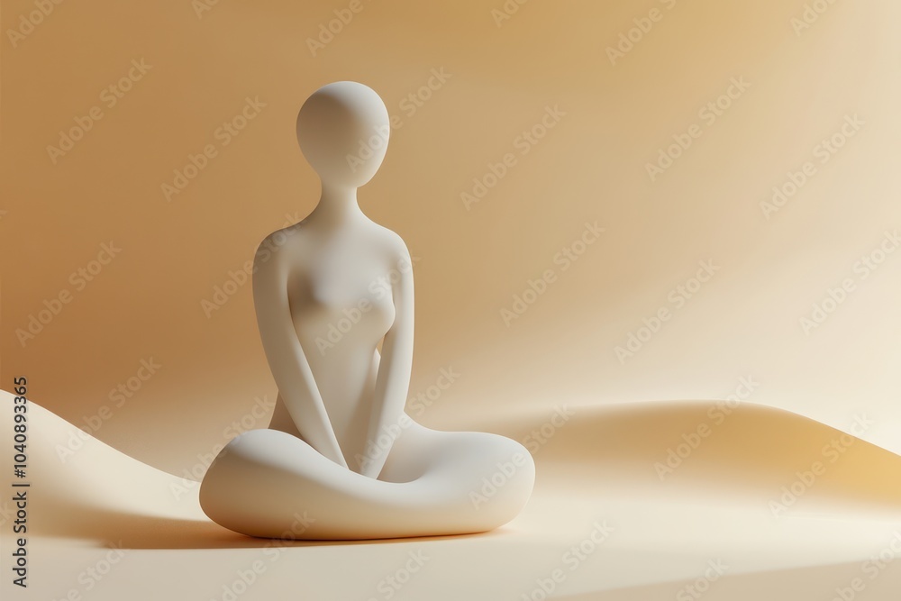 A woman is sitting on the ground with her legs crossed A woman is sitting on the ground with her legs crossed