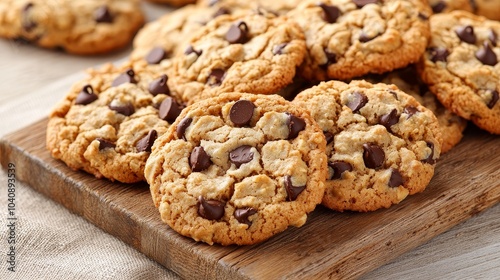 Freshly Baked Chocolate Chip Oatmeal Cookies
