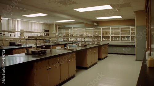 Empty Scientific Laboratory with Modern Equipment