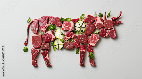 Beef Cow Silhouette: A crea...