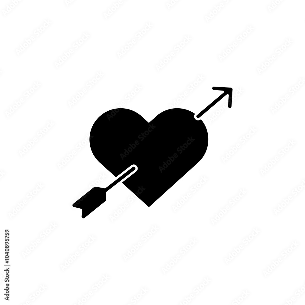 Cupid arrow with heart icon, vector Love symbol trendy style illustration for web and app..eps Cupid arrow with heart icon, vector Love symbol trendy style illustration for web and app..eps