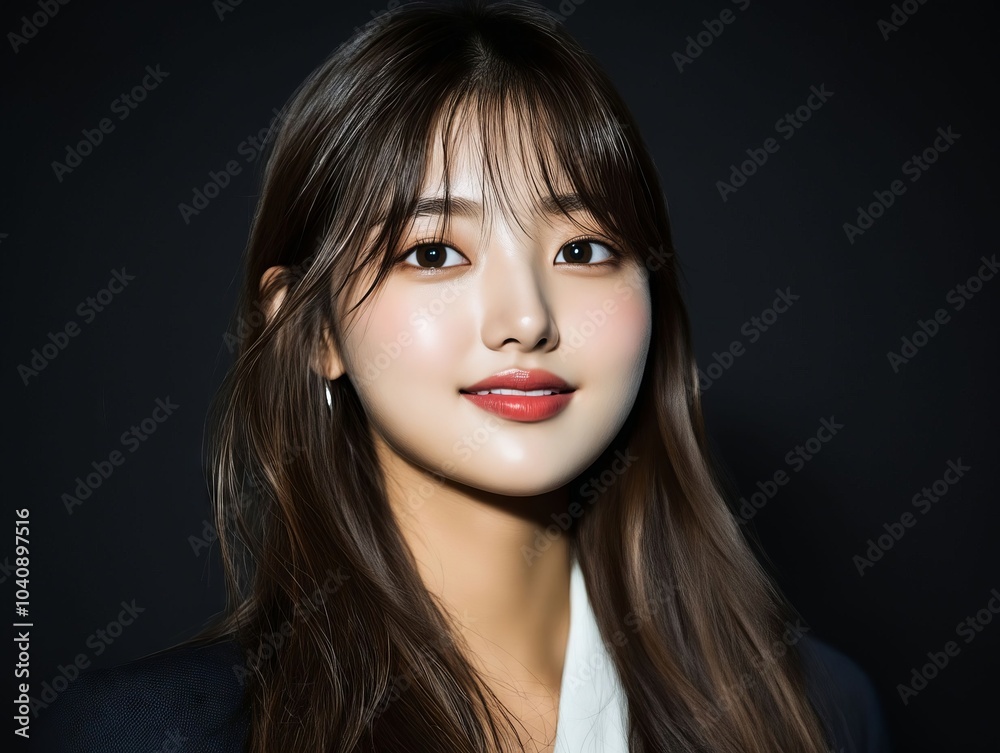 A woman with long brown hair and a white shirt A woman with long brown hair and a white shirt
