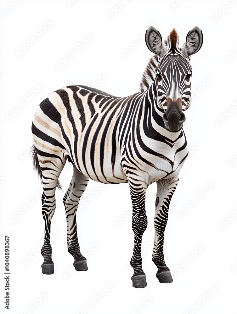 Obraz premium zebra isolated on white background